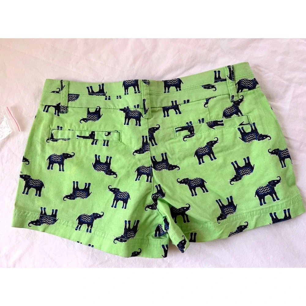 Safari elephant Red Camel Lime Green Flat Front Stretch Shorts NWT Size‎ 5